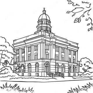 University Building Coloring Page 30454-24396