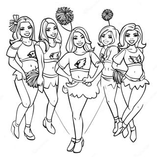 Arizona Cardinals Cheerleaders Coloring Page 30464-24400