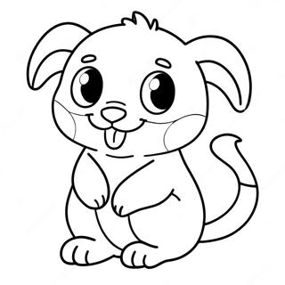 Adorable Animal Sticker Coloring Page 30474-24405