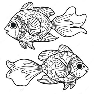 Vibrant Tropical Fish Coloring Page 3047-2481