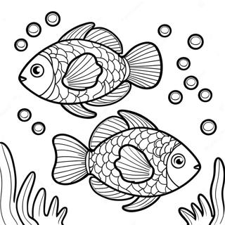 Vibrant Tropical Fish Coloring Page 3047-2482