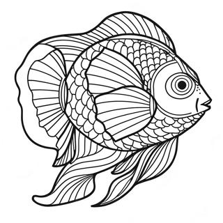 Vibrant Tropical Fish Coloring Page 3047-2483