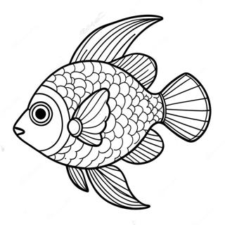 Vibrant Tropical Fish Coloring Page 3047-2484