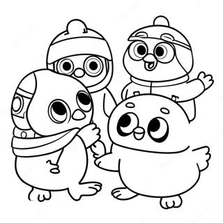 Pororo And Friends Winter Adventure Coloring Page 30484-24419