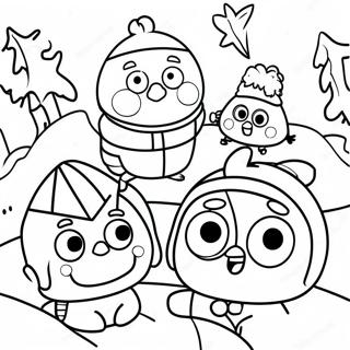 Pororo And Friends Winter Adventure Coloring Page 30484-24420