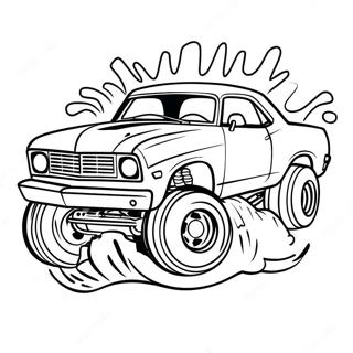 Explosive Demolition Derby Car Coloring Page 30494-24425