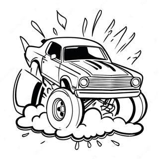 Explosive Demolition Derby Car Coloring Page 30494-24427