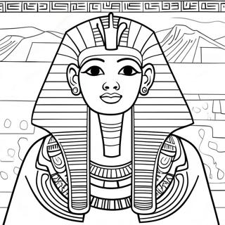 Ancient Egyptian Pharaoh Coloring Page 30504-24444