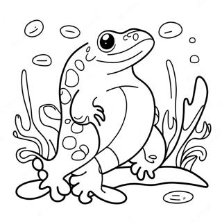 Colorful Salamander In Nature Coloring Page 30514-24438