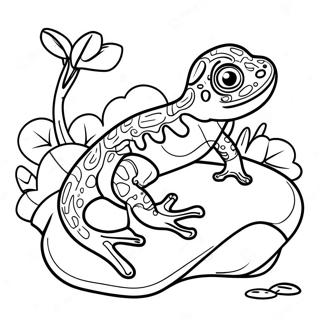 Colorful Salamander In Nature Coloring Page 30514-24439