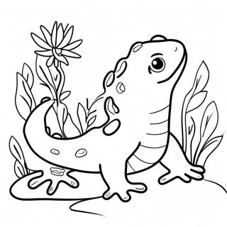 Colorful Salamander In Nature Coloring Page 30514-24440