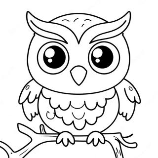 Cute Cartoon Owl Coloring Page 30524-24461