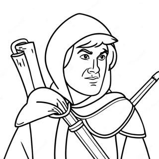 Adventurous Robin Hood Coloring Page 30544-24465