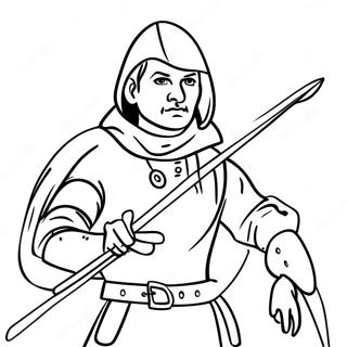 Adventurous Robin Hood Coloring Page 30544-24468