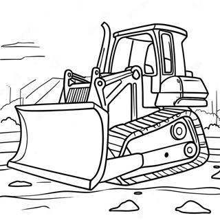 Bulldozer Construction Site Coloring Page 30563-24478