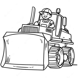 Bulldozer With Happy Children Coloring Page 30564-24486