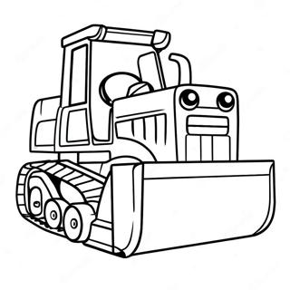 Bulldozer With Happy Children Coloring Page 30564-24487