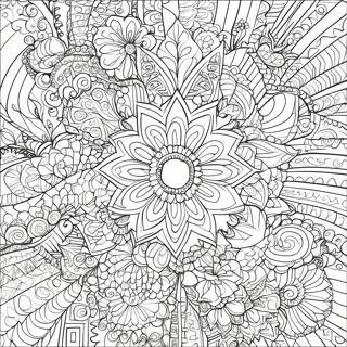 Intricate Kaleidoscope Design Coloring Page 30584-24497