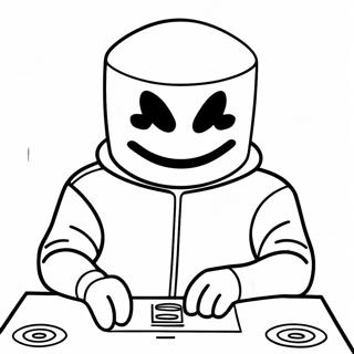 Dj Marshmello Coloring Page 30593-24504