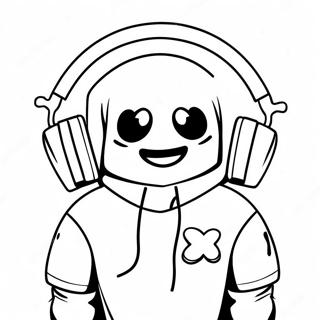 Dj Marshmello With Colorful Headphones Coloring Page 30594-24505