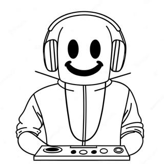 Dj Marshmello With Colorful Headphones Coloring Page 30594-24507