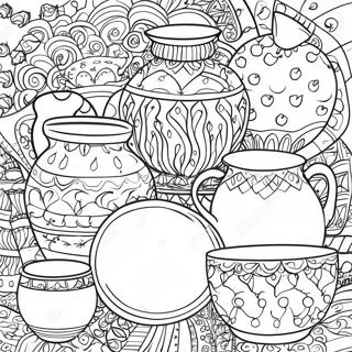 Colorful Pottery Designs Coloring Page 30614-24521