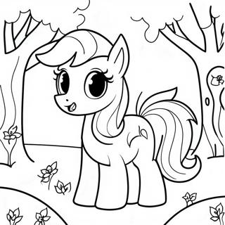 Applejack In A Colorful Orchard Coloring Page 30624-24526