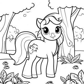 Applejack In A Colorful Orchard Coloring Page 30624-24527