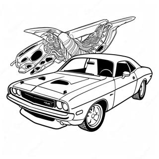 Dodge Challenger Classic Coloring Page 30643-24541