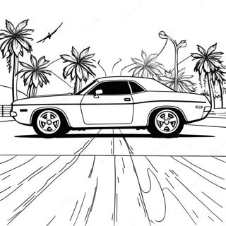 Dodge Challenger Classic Coloring Page 30643-24542