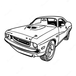 Dodge Challenger Classic Coloring Page 30643-24543