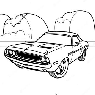 Dodge Challenger Classic Coloring Page 30643-24544