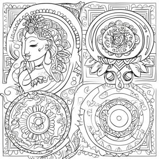 Cultural Symbols Coloring Page 30663-24558