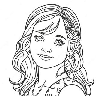 Pretty Girl Coloring Page 3066-2499