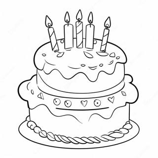 Happy 10th Birthday Cake Coloring Page 30703-24585