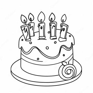 Happy 10th Birthday Cake Coloring Page 30703-24587