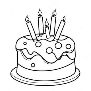 Happy 10th Birthday Cake Coloring Page 30703-24588