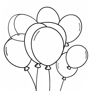 Colorful 10th Birthday Balloons Coloring Page 30704-24595