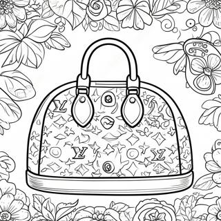 Elegant Louis Vuitton Handbag Coloring Page 30714-24599