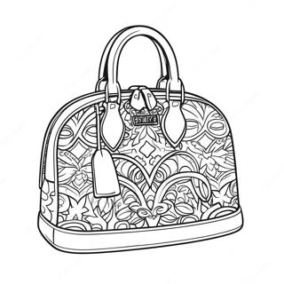 Elegant Louis Vuitton Handbag Coloring Page 30714-24600