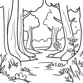 Colorful Forest Ecosystem Coloring Page 30724-24609