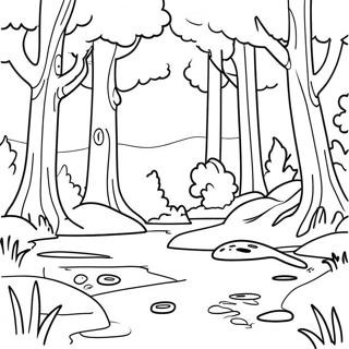 Colorful Forest Ecosystem Coloring Page 30724-24611