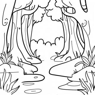 Colorful Forest Ecosystem Coloring Page 30724-24612