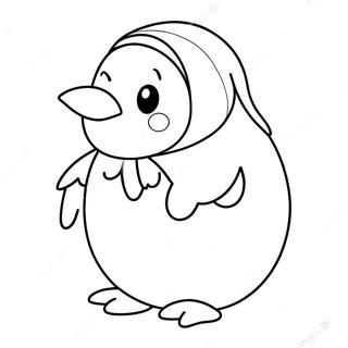 Cute Christmas Penguin Coloring Pages