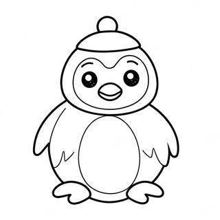 Cute Christmas Penguin Coloring Page 30733-24614