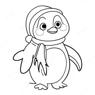 Cute Christmas Penguin Coloring Page 30733-24615