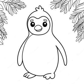 Cute Christmas Penguin Coloring Page 30733-24616