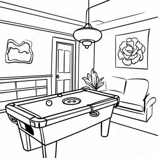 Cozy Rec Room Coloring Page 30744-24625