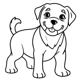 Playful Rottweiler Puppy Coloring Page 30754-24634