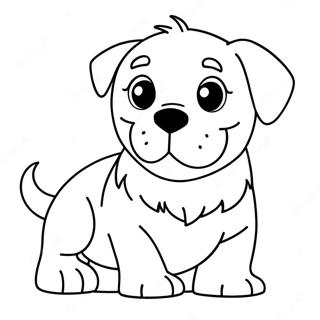 Playful Rottweiler Puppy Coloring Page 30754-24636